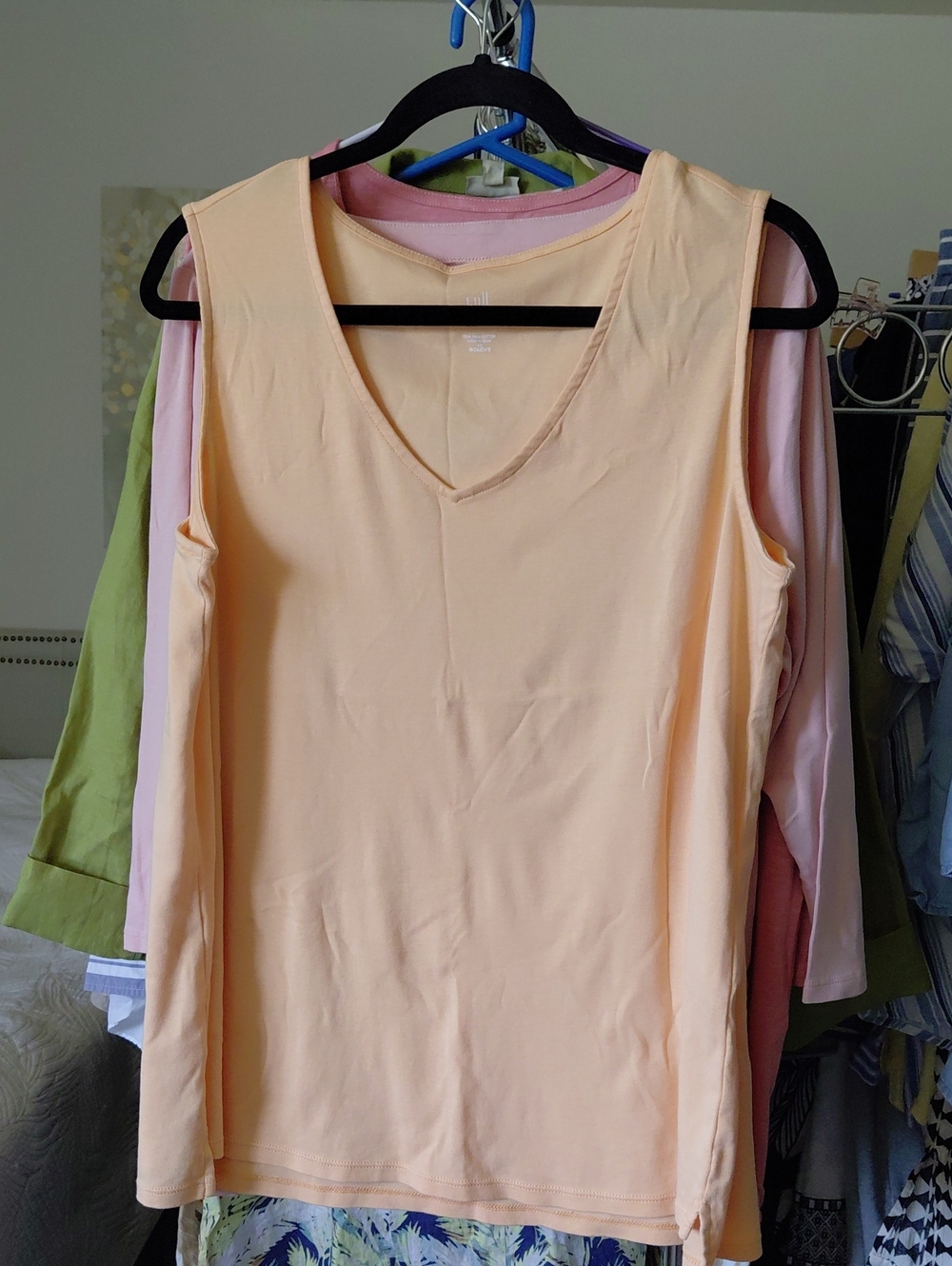 J. Jill Peach V-Neck Sleeveless Tank Top 1X